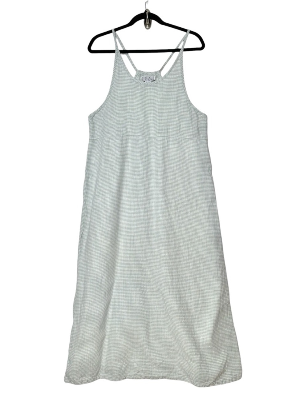 Prairiecore Gingham 100% Linen Cottagecore Maxi Dress Feminine Countrycore Boho